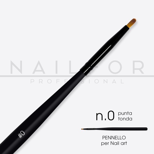 PENNELLO PER UNGHIE PRO punta tonda n.0 - Nailfor