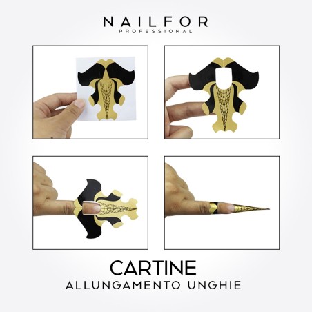 CARTINE STILETTO LUNGHE per Ricostruzione Unghie Professionali, 100 Pezzi  Nail EUR 14,80 - PicClick IT